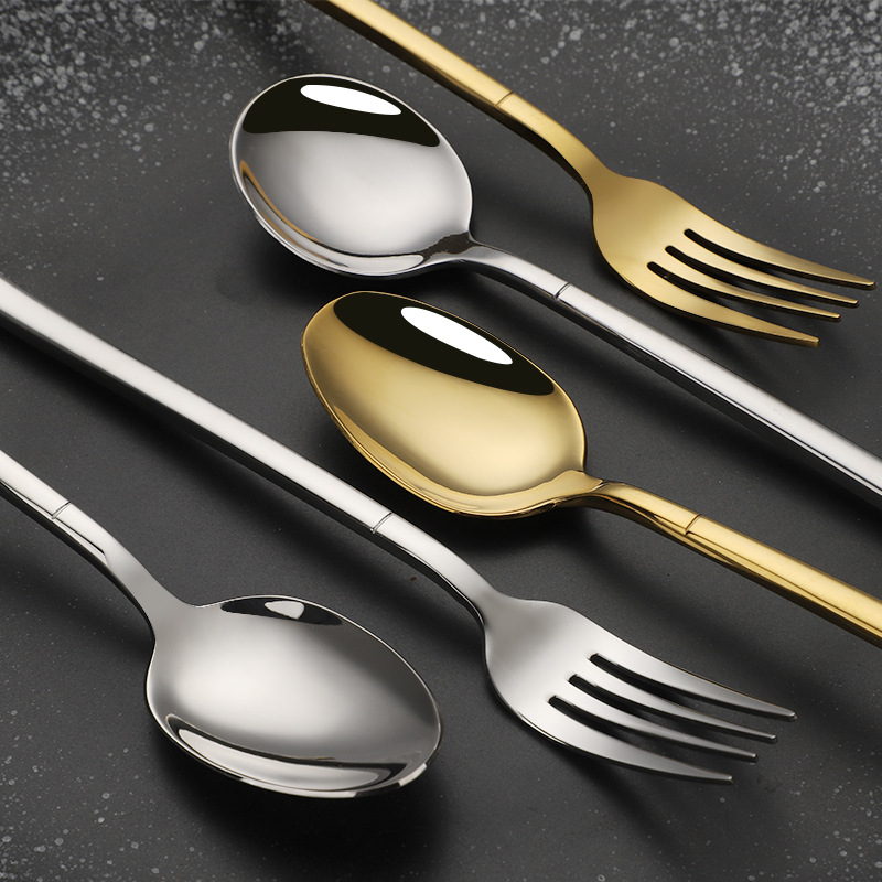Wholesale 304 stainless steel knives, forks and spoons, hotel steak knives, forks and Western tableware sets plus heavy dessert spoons for restaurants Application Scenario
