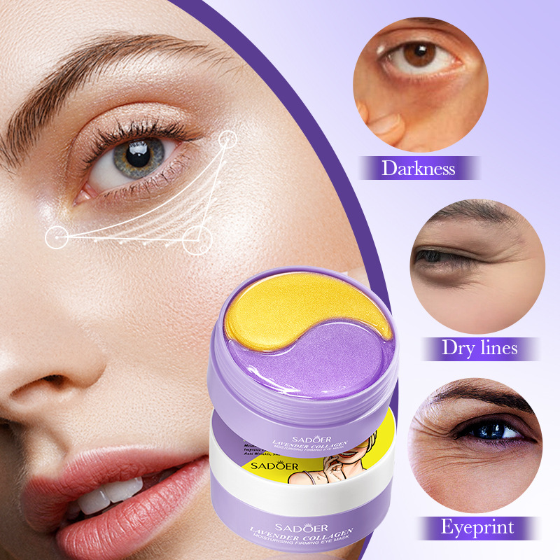 Cross-border export wholesale of SADOER Lavender Collagen Moisturizing and Firming Eye mask Item Picture