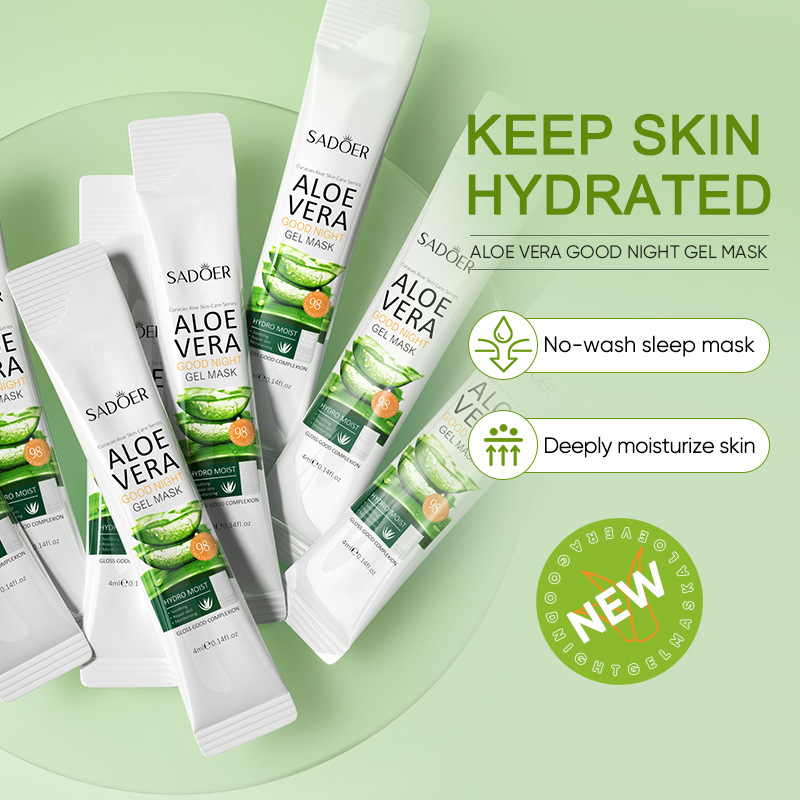 Cross-border wholesale of SADOER aloe Vera Night Mask Hydrating and Moisturizing leave-in Sleeping Mask Application Scenario