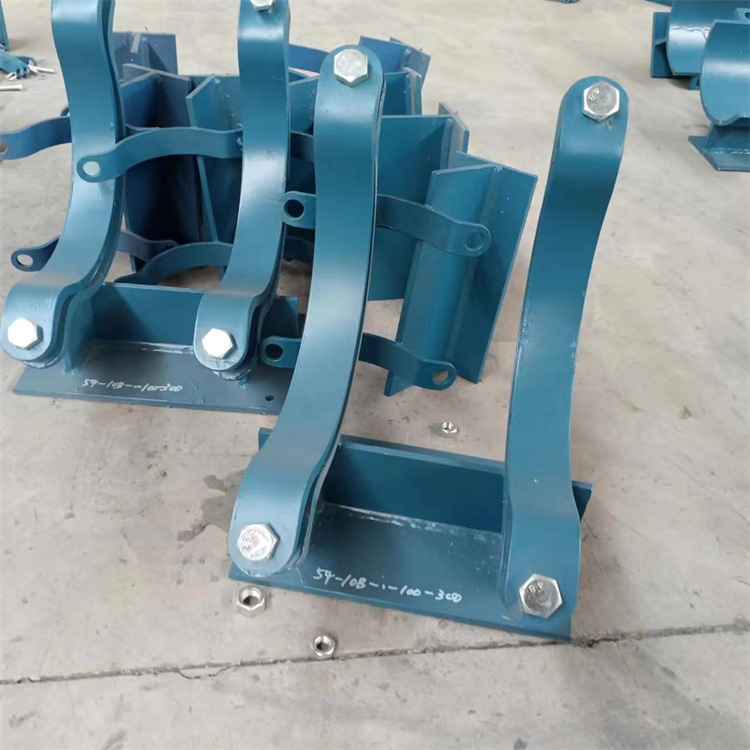 Carbon steel pipe clamp type sliding pipe support J2, welded pipe support, clamp type guiding pipe support, double clamp fixed pipe support Specification drawing