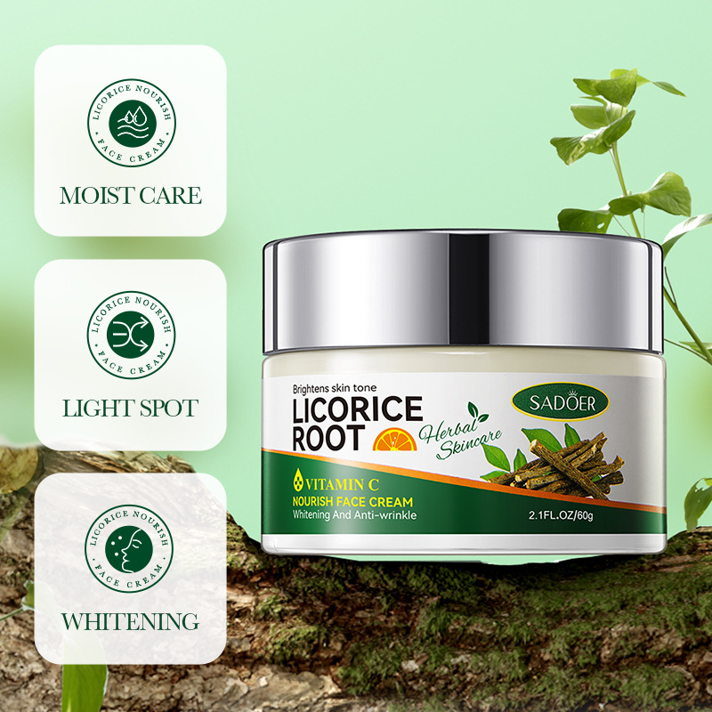 Full English SADOER licorice VC Nourishing Cream, with a moisturizing, softening and brightening texture, cross-border export wholesale details Picture