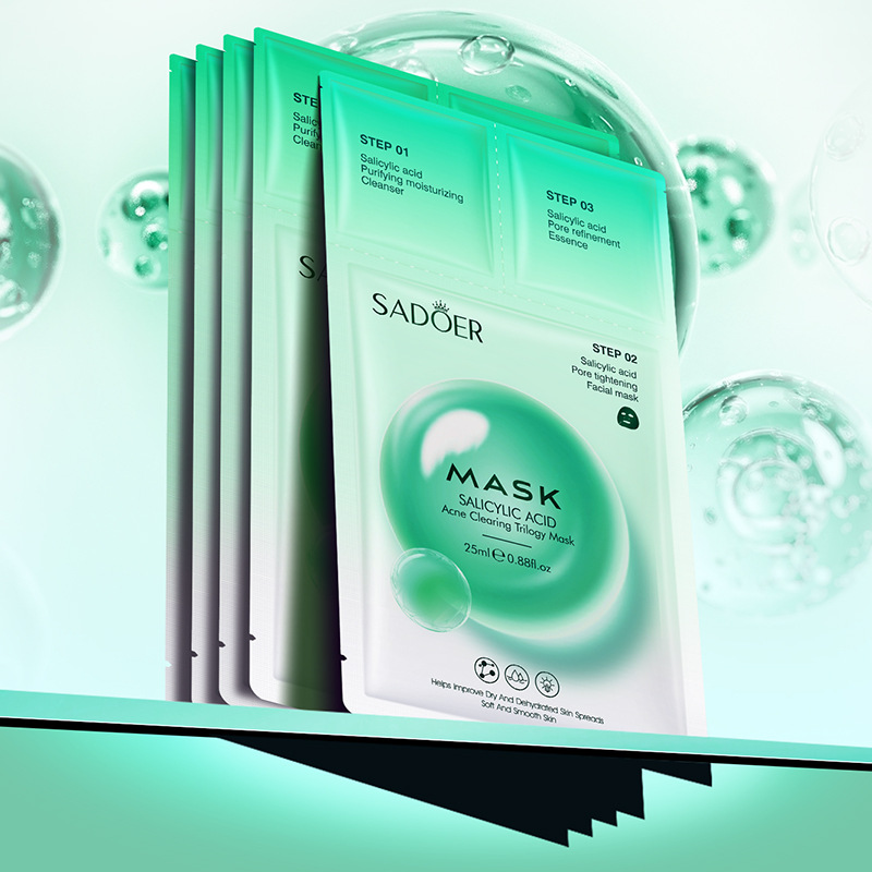 Cross-border export wholesale of SADOER salicylic acid acne-removing Trilogy Masks, delicate and moisturizing masks Item Picture