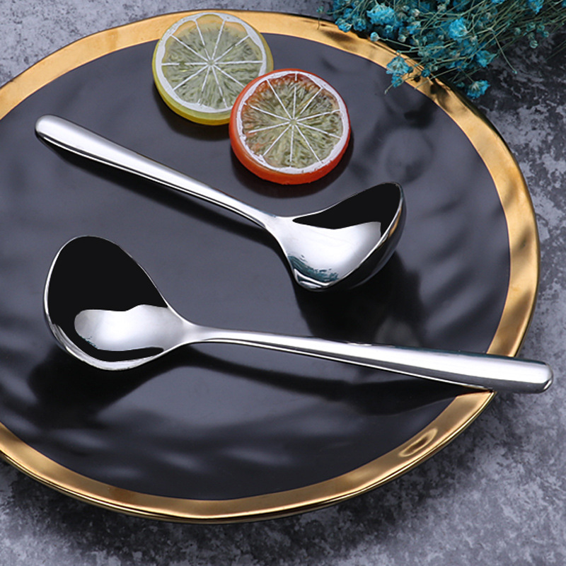 Lingjia 304 stainless steel kitchenware hot pot spoons, creative heart-shaped cooking large soup spoons, thickened kitchen public spoons Specification drawing
