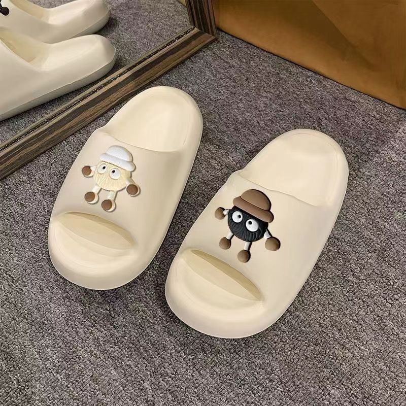 EVA Summer new women's slippers, indoor silent, thick-soled, anti-slip and non-smelly feet for bathroom bathing, men's cooling slippers 443 full figure