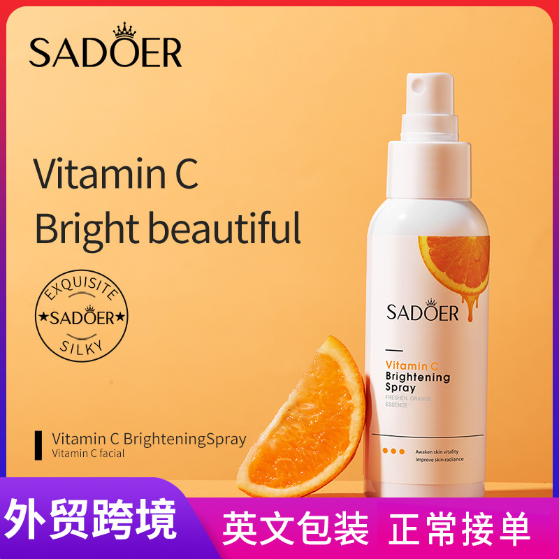 Cross-border export wholesale of SADOER Vitamin C Aloe Atomizing Hydrating, Moisturizing and brightening Spray full figure