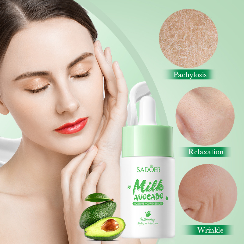 Cross-border export wholesale of SADOER Milk Avocado Moisturizing Nourishing Essence and Hydrating Essence in full English details Picture
