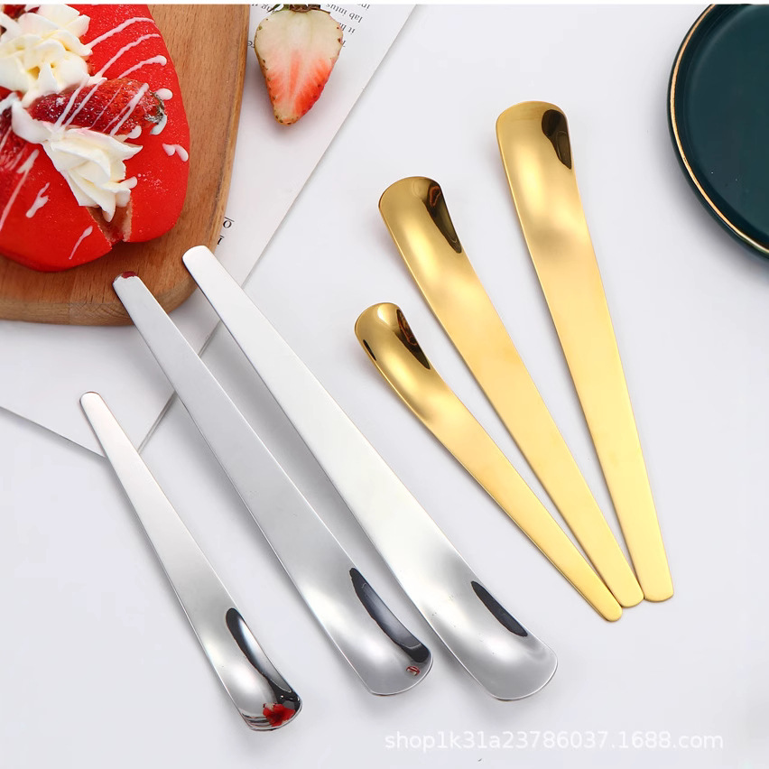Stainless steel ice cream spoon, high appearance level, yogurt scraper spoon, cake can spoon, ice cream dessert small spoon details Picture