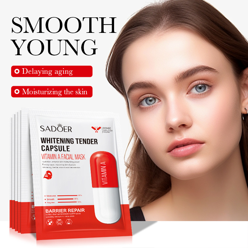 Cross-border wholesale of all-English SADEOR Vitamin A Whitening and Softening Capsule Mask for hydrating and brightening the skin details Picture