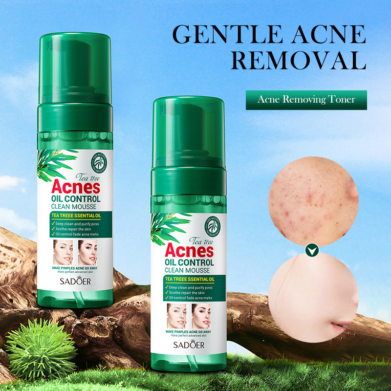 SADOER Tea Tree Acne and Oil Control Bubble Facial Cleanser, Gentle cleansing, student Facial Cleanser, cross-border wholesale details Picture