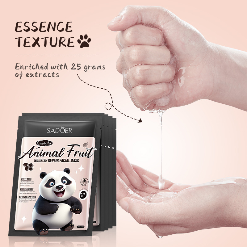 Cross-border export wholesale of SADOER Panda Shea Butter Nourishing Repair Mask and Hydrating Moisturizing Mask in full English Item Picture