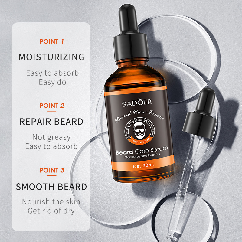 SADOER Beard Care Essence, a full-English moisturizing and hydrating men's skin care essence, cross-border export wholesale Application Scenario