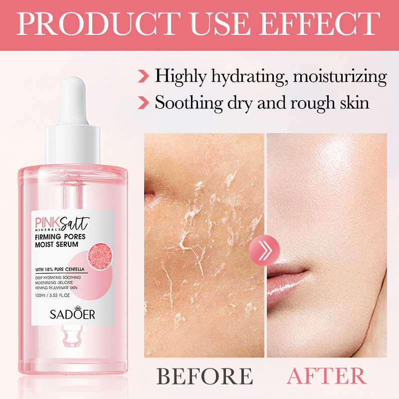 Cross-border export wholesale of SADOER Himalayan Powder Salt Firming and Moisturizing Skin Care Product Set Facial Cleanser in full English Application Scenario