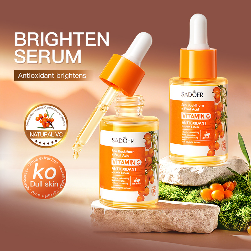 Cross-border export wholesale of SADOER Sea Buckthorn Vitamin C Antioxidant Brightening Moisturizing Essence in full English details Picture