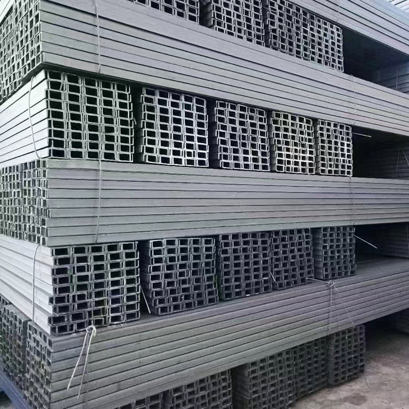 Q235B channel steel in stock, black channel steel, hot-rolled channel steel, hot-rolled channel steel, building steel structure, curtain wall channel steel wholesale Specification drawing