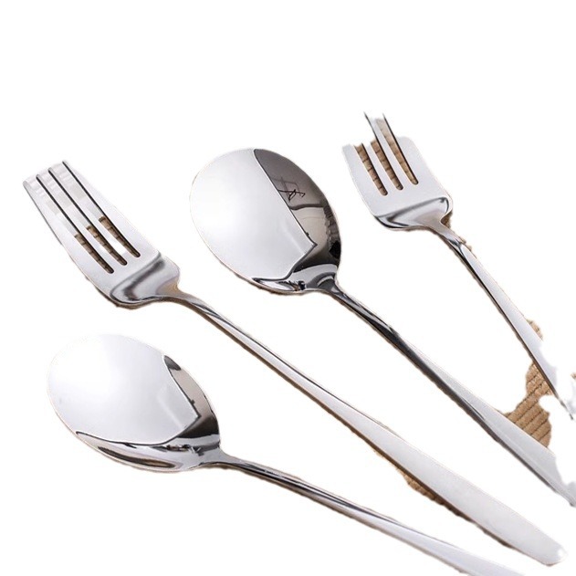 The manufacturer sells 304 stainless steel spoon and fork sets for home use, with high appearance standards. Korean long-handled dry rice and Western spoons and spoons Item Picture