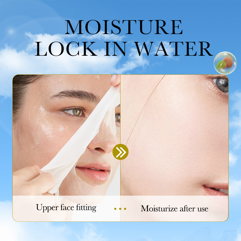 Cross-border export wholesale of SADOER kiwi Antioxidant facial mask Hydrating and Moisturizing Mask in full English Application Scenario