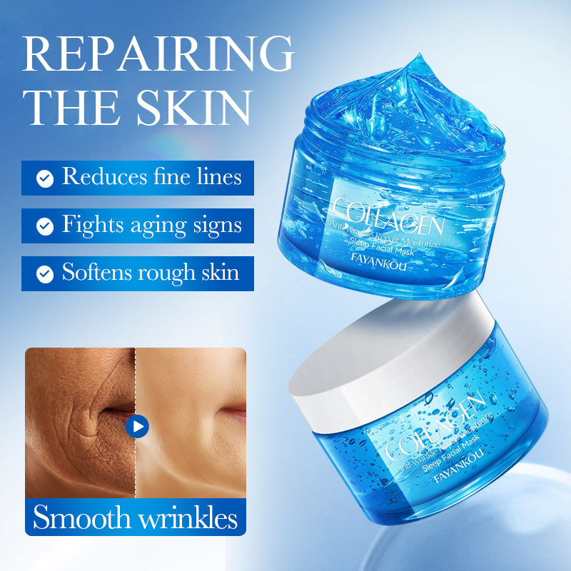 FAYANKOU Collagen Anti-wrinkle Repair Moisturizing Sleeping Mask Cross-border export wholesale details Picture