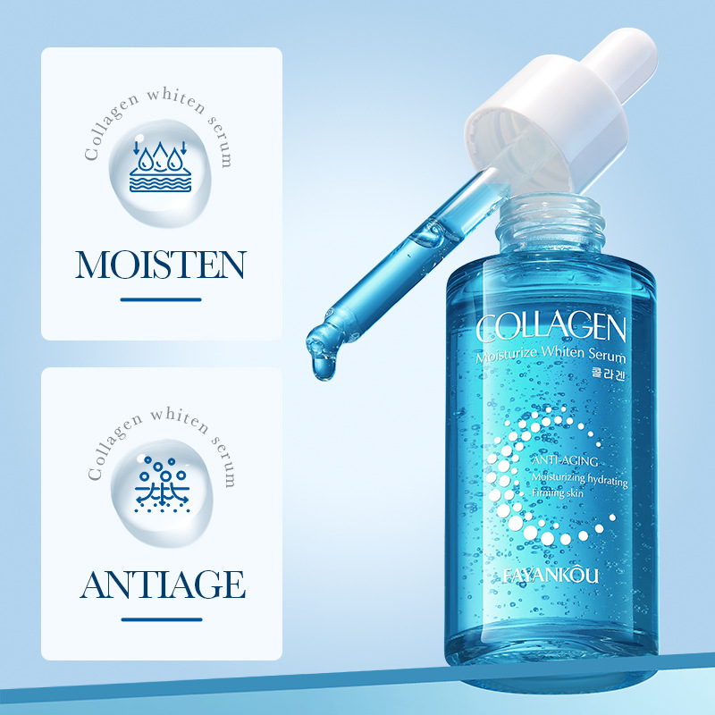 All-english FAYANKOU Collagen Moisturizing Whitening Liquid Brightening Skin Essence Cross-border export wholesale details Picture
