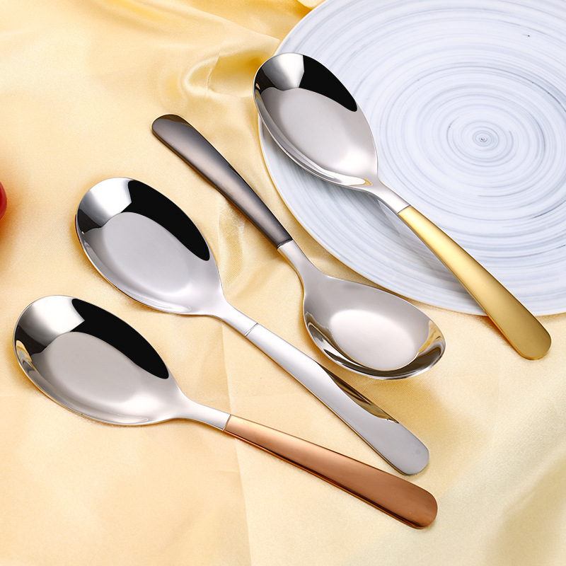 316 stainless steel spoons, household eating spoons, soup spoons, spoon spoons, children's spoons, dessert spoons, main dining spoons, Western spoons Specification drawing