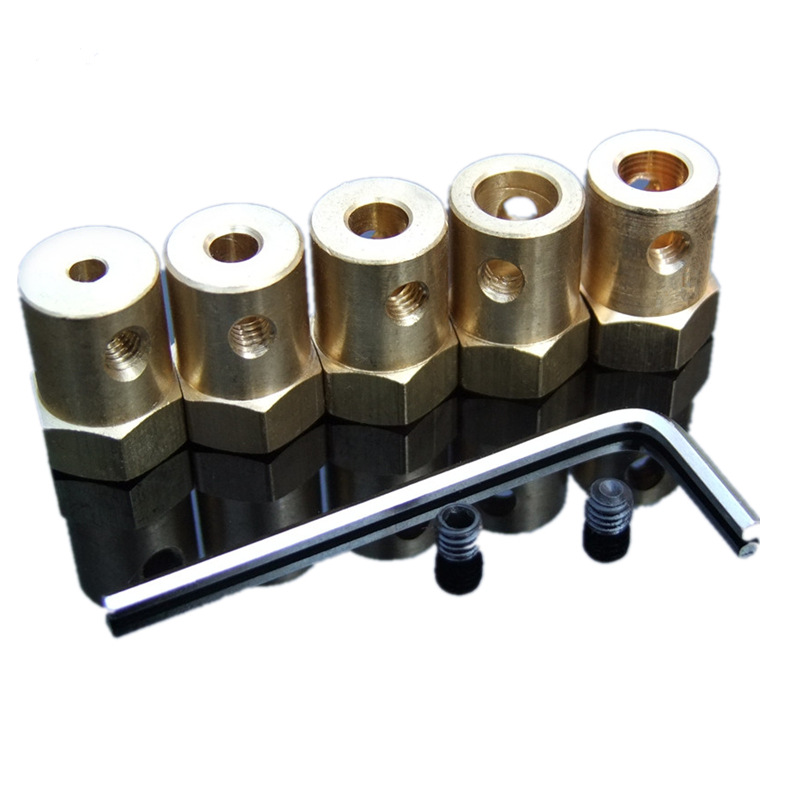 Hexagonal coupling pure copper robot car tire connector DC gear motor model Item Picture