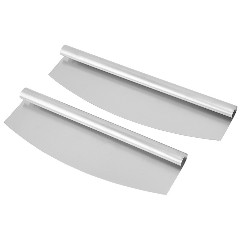 Wholesale 304 stainless steel pizza cutter, household nougat snowflake pastry cutter, kitchen baking flour cutter with sleeve Item Picture