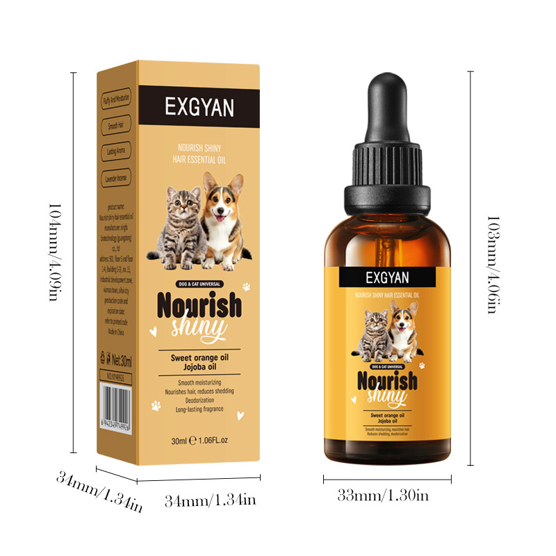 EXGYAN Pet Nourishing and Brightening Hair Essential Oil for cats and Dogs cross-border export wholesale Item Picture