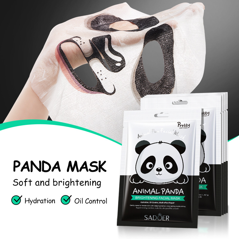 Cross-border wholesale of SADOER animal puppy pattern moisturizing Facial mask and hydrating facial mask in English Specification drawing