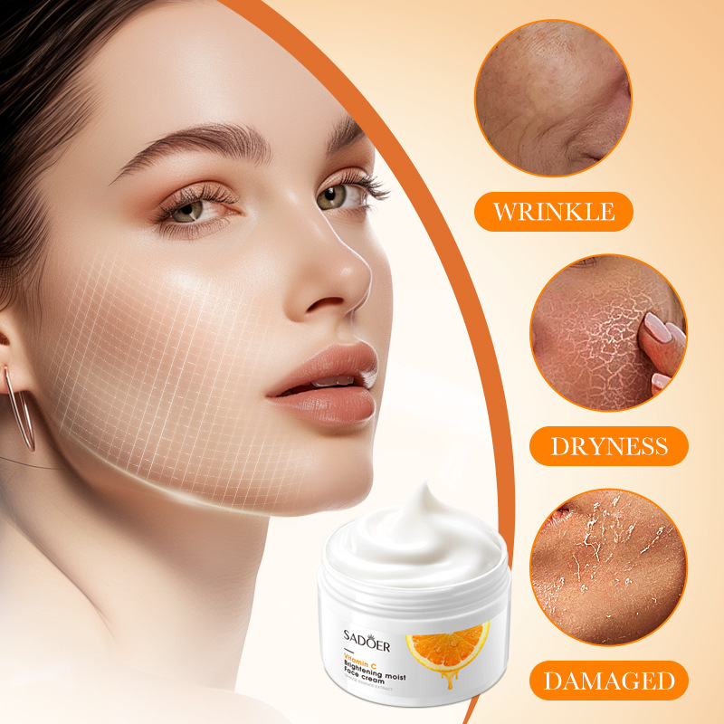 SADOER Vitamin C Brightening and Moisturizing Cream, cross-border export wholesale of moisturizing and softening Cream Specification drawing