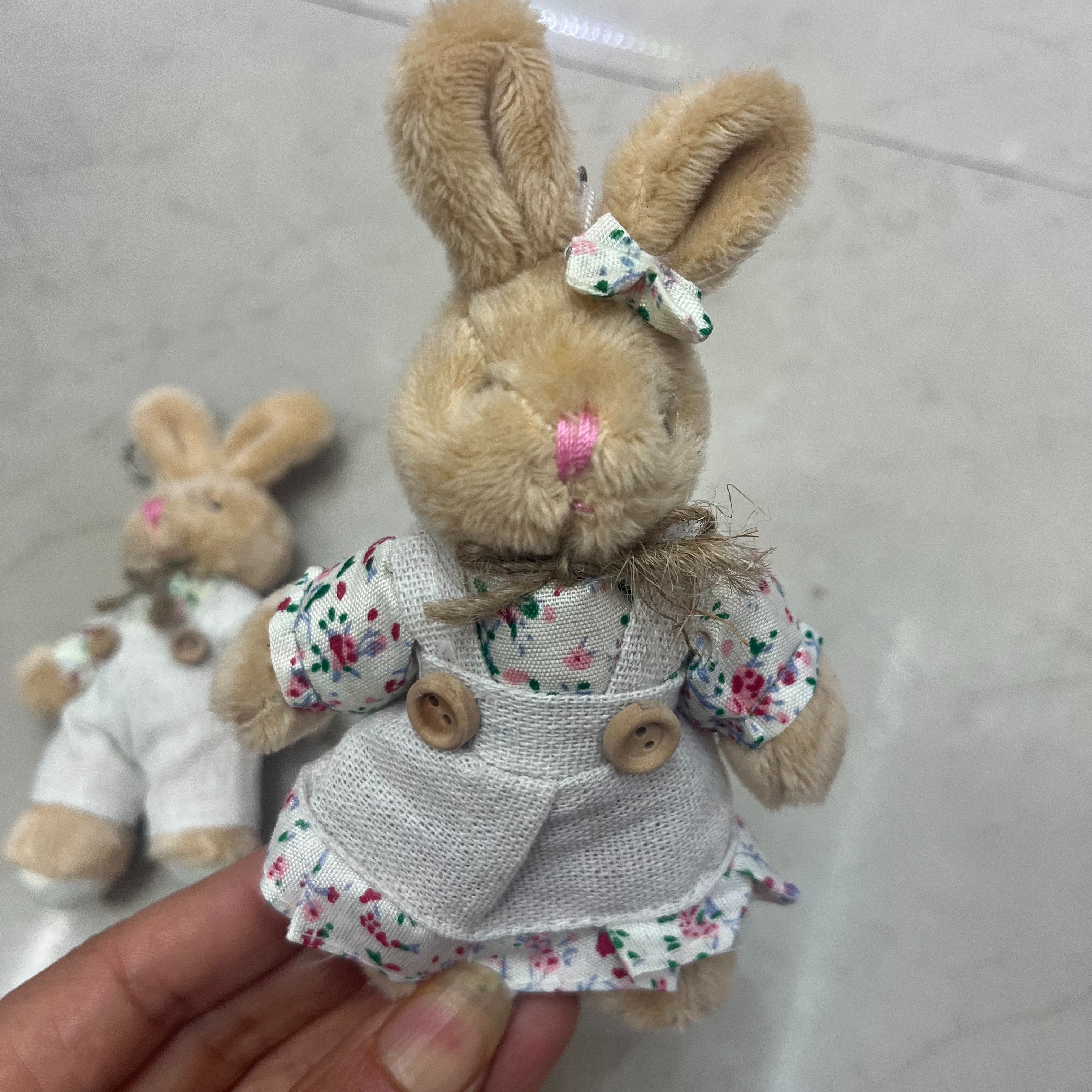 Linen couple rabbits, Japanese-style plush toys, rabbits, standing rabbits, creative dolls, cartoon accessories, plush figurines, keychains, cloth dolls, cute decorations, gifts, claw machine factory direct sales Specification image