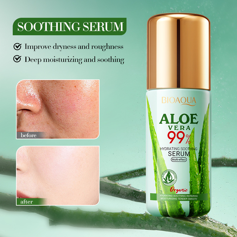 All-english BIOAOUA Aloe Vera Hydrating and Soothing Essence Moisturizing and Hydrating Skin Care Essence Cross-border export wholesale Item Picture