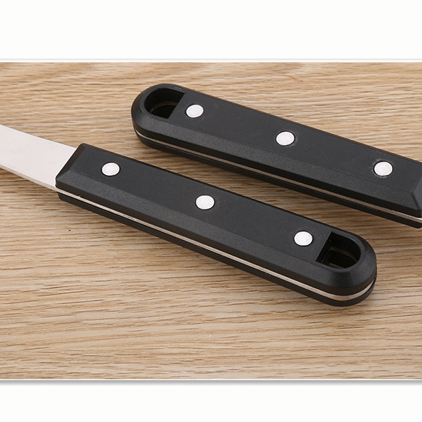 ABS plastic handle stainless steel kitchenware spatula, household cooking pot spatula set, kitchenware strainer, frying spatula Application Scenario