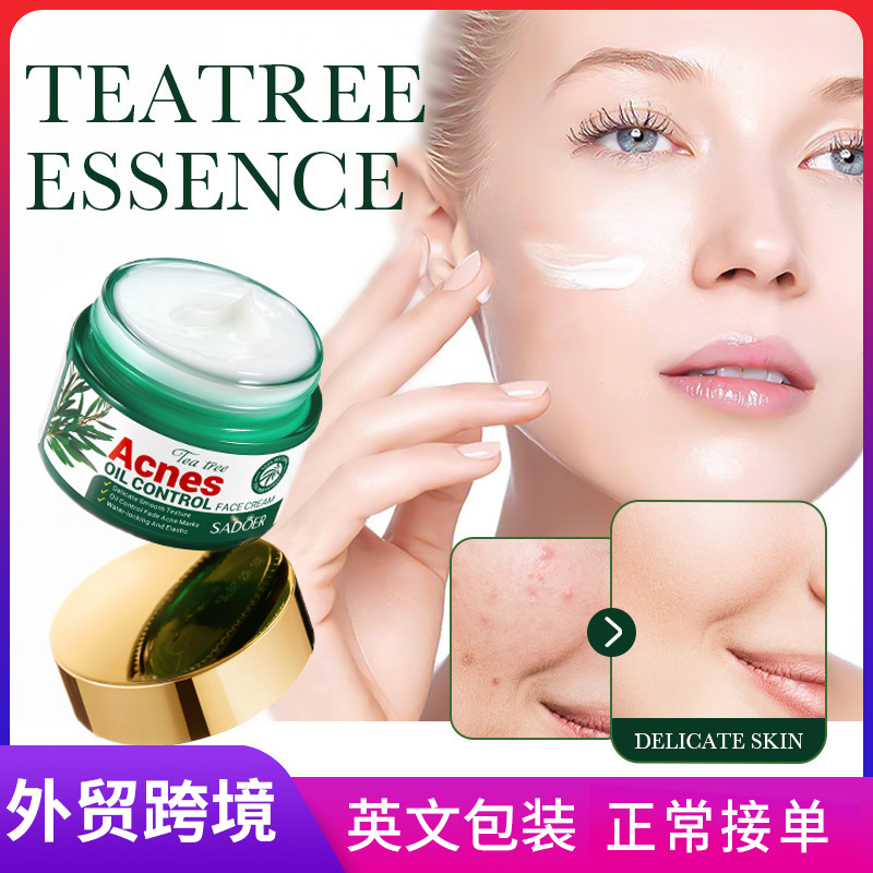 SADOER tea Tree Acne and Oil Control Cream, student face anti-acne Cream, cross-border export wholesale full figure