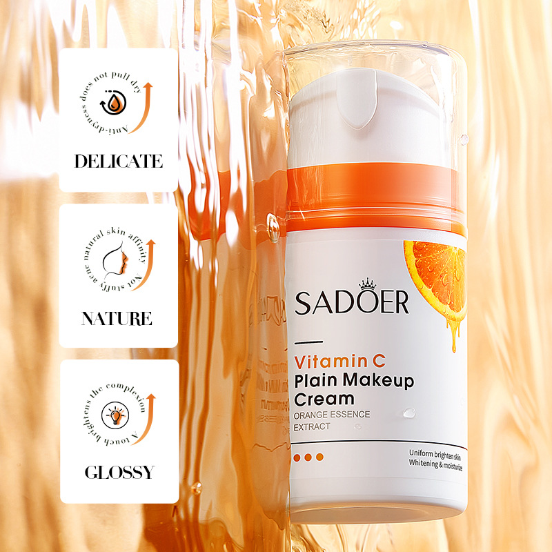 Cross-border export wholesale of SADOER Vitamin C natural Cream, moisturizing, hydrating, brightening and concealer details Picture