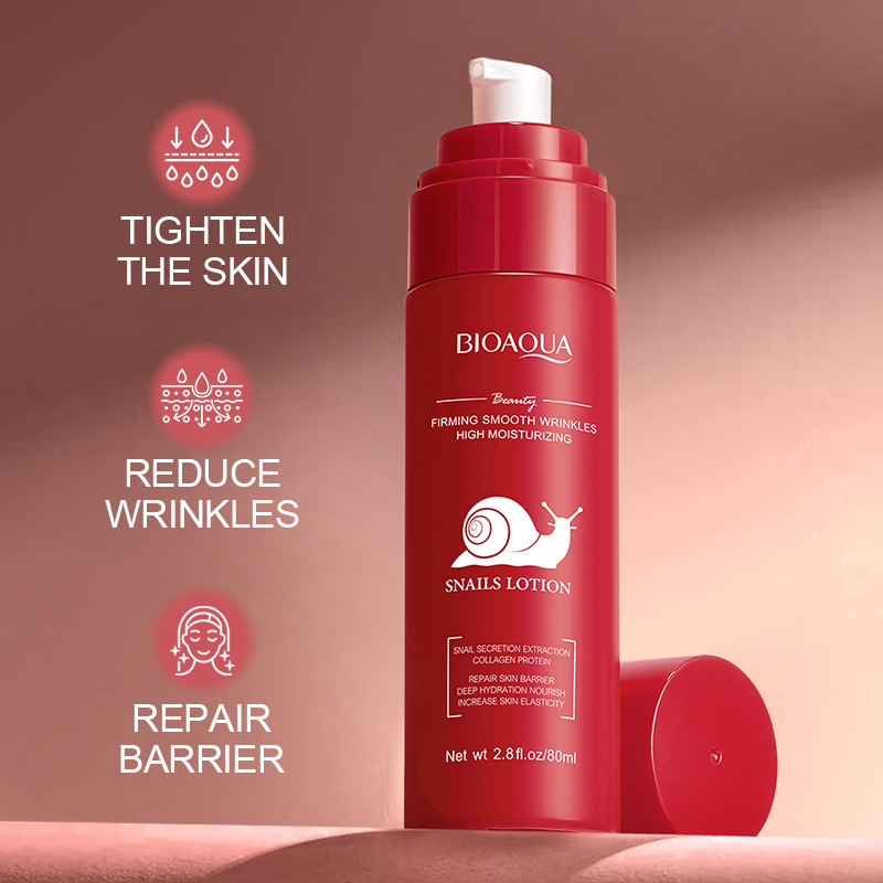 All-english BIOAOUA Snail Firming and Moisturizing Lotion Moisturizing and Hydrating Lotion Cross-border export wholesale Specification drawing