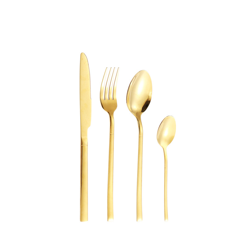 Cross-border Amazon stainless steel tableware, Knight knife, fork and spoon set, hotel home steak knife and fork, Western tableware Item Picture