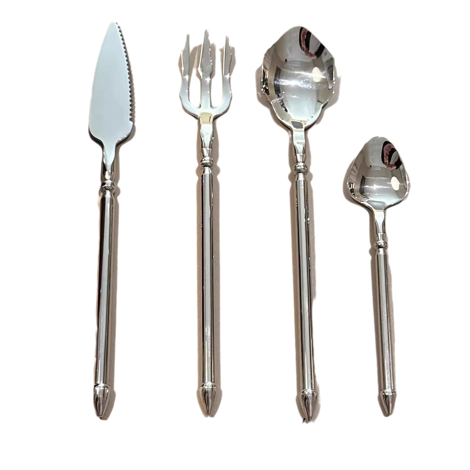 Poseidon Trident Viking Series 304 stainless steel knives, forks and spoons Hotel restaurant Western tableware Item Picture