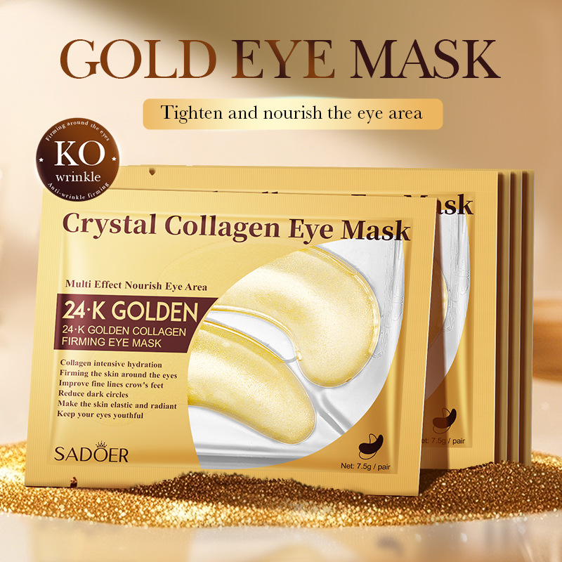 Cross-border export wholesale of SADOER24K Gold Collagen Firming Eye Mask and Hydrating Eye Mask details Picture