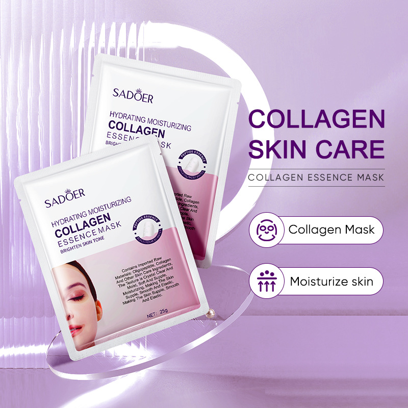 Cross-border wholesale of all-English SADOER Peptide Collagen Essence Facial mask for hydrating and nourishing details Picture