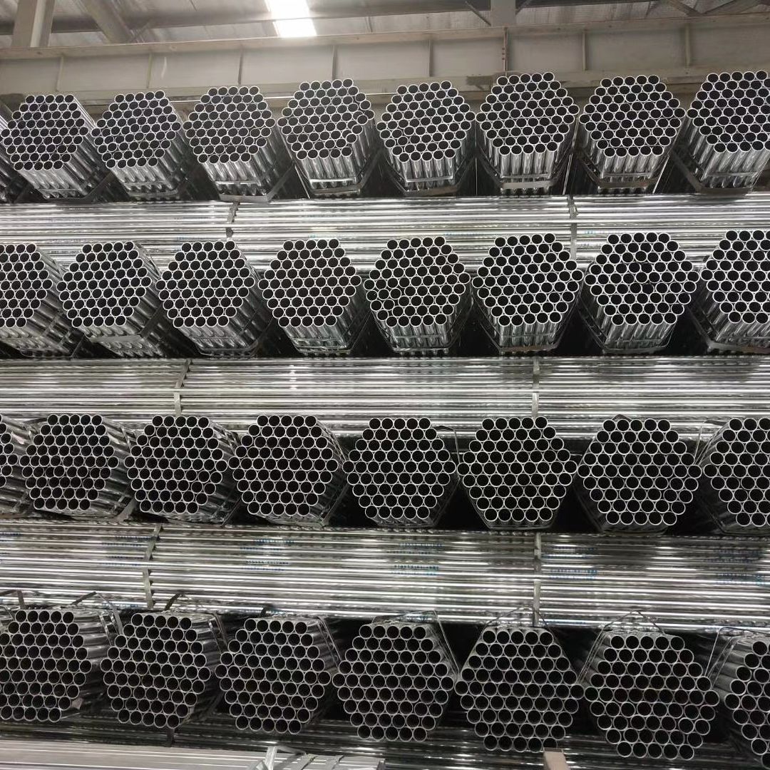One-stop wholesale purchase of Q235 galvanized pipes, hot-dip galvanized steel pipes and galvanized round pipes in stock in Lecong, Guangdong full figure