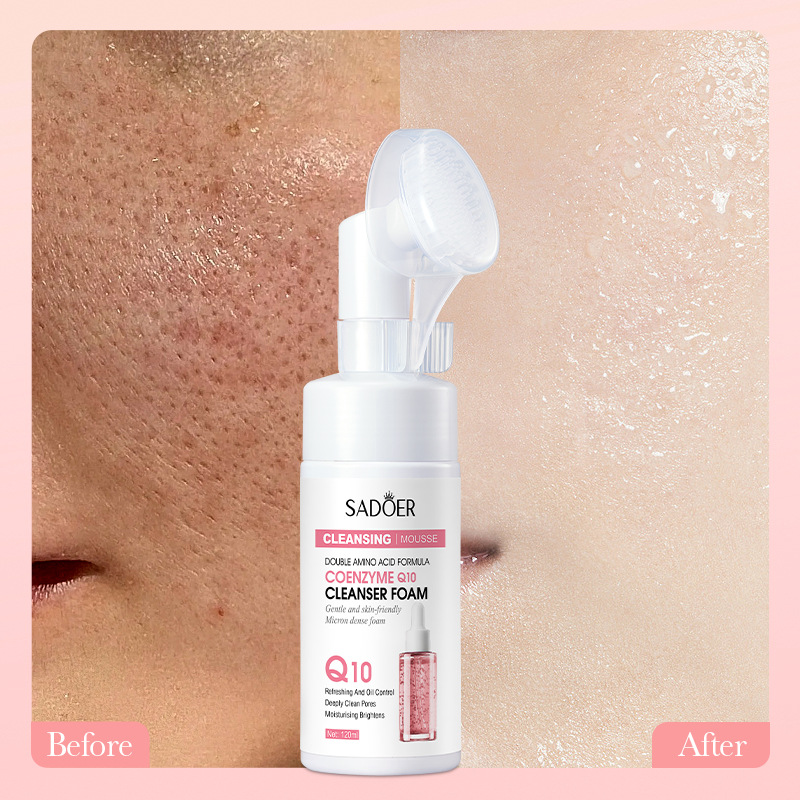 Cross-border export wholesale of all-English SADOER coenzyme Q10 amino acid cleansing mousse and foaming facial cleanser Item Picture