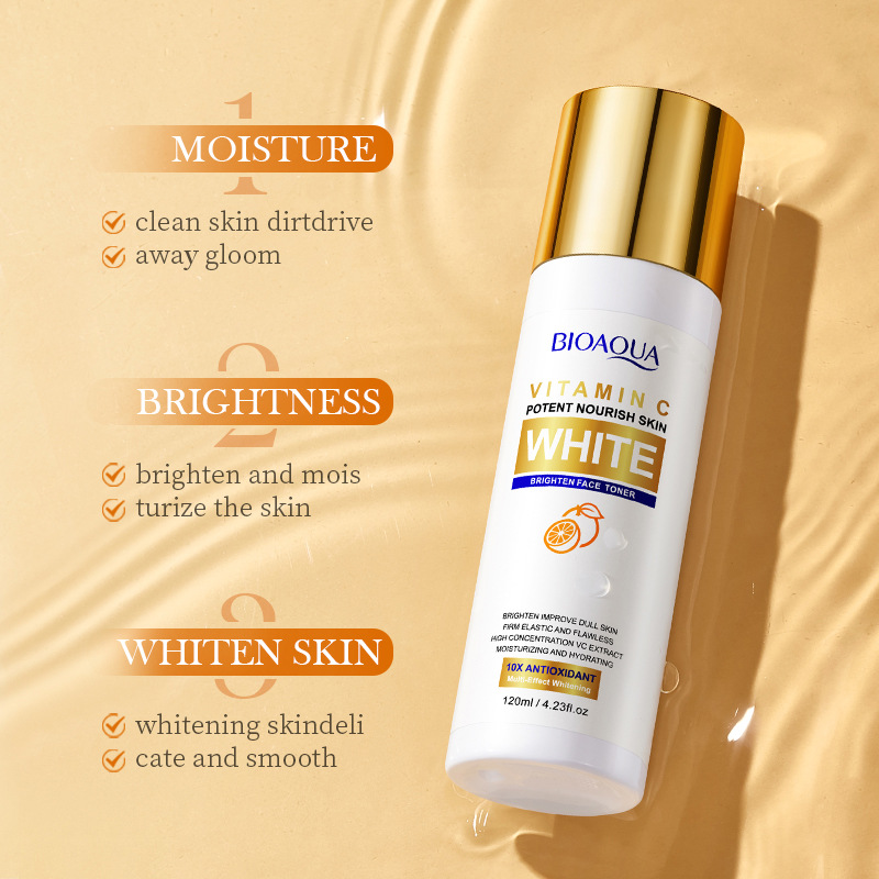 All-english BIOAOUA Vitamin C Whitening, brightening, toner, Pore-shrinking, Hydrating and Moisturizing Cross-border wholesale details Picture