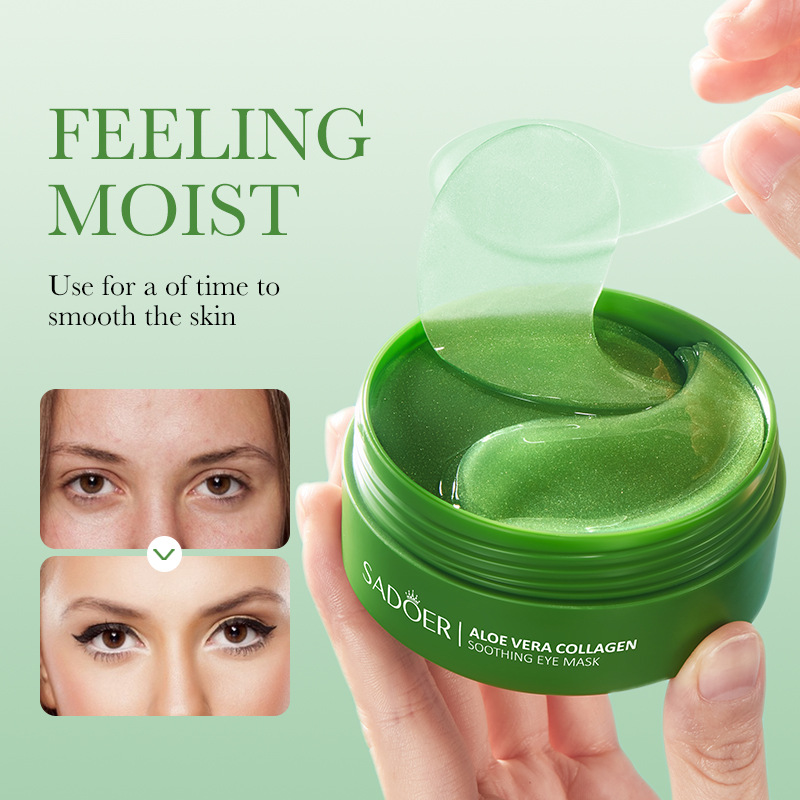 Cross-border wholesale of SADOER Aloe Vera Collagen Soothing Eye mask Moisturizing Eye Mask in English Item Picture