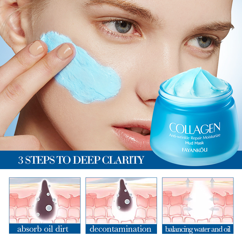 FAYANKOU Collagen Anti-wrinkle Repair Moisturizing Mud Mask Deep Cleansing Mud Mask Cross-border wholesale Item Picture
