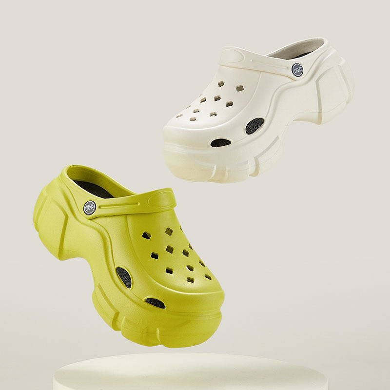 2023 New Style of women's summer height-increasing thick-soled high-end clog shoes anti-slip sandals 55 details Picture