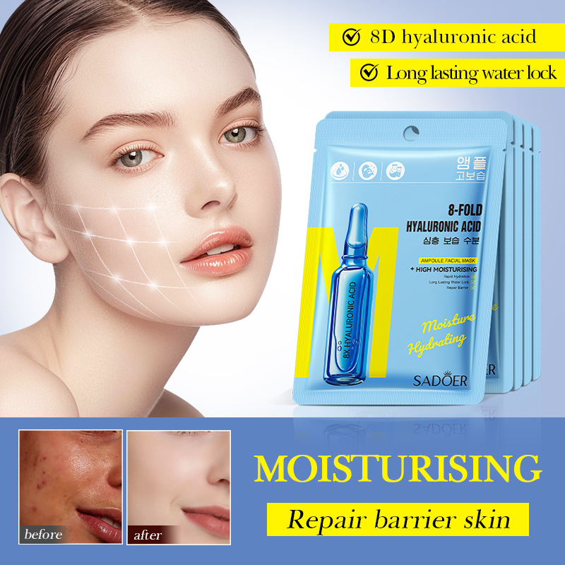 Cross-border wholesale of SADOER8 hyaluronic acid Moisturizing and hydrating Facial mask in English details Picture