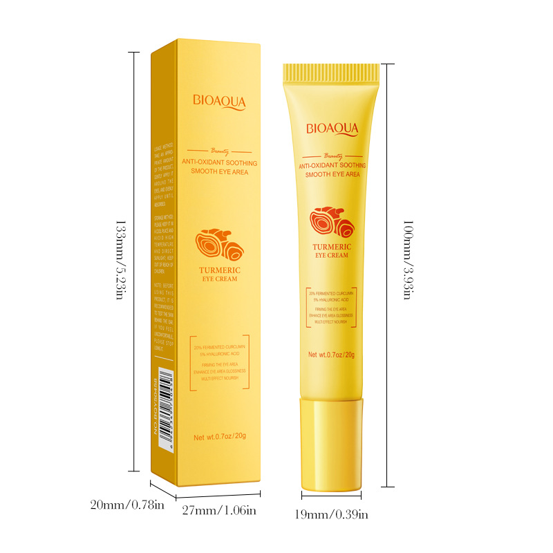BIOAOUA Turmeric Antioxidant Soothing Eye Cream, Brightening, Moisturizing and Hydrating Eye Cream Cross-border export wholesale Item Picture