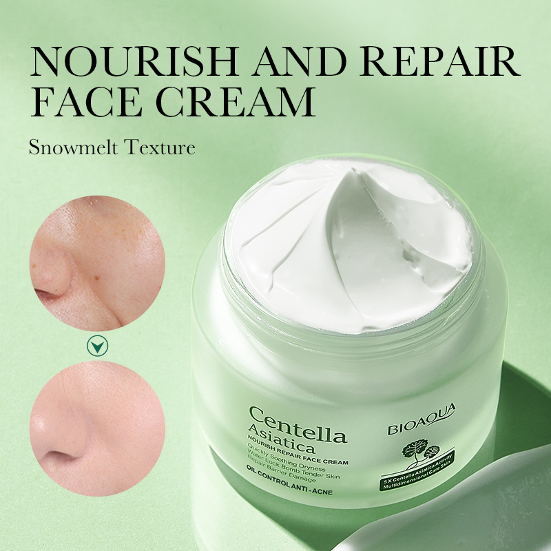 All-english BIOAOUA Centella asiatica Nourishing and Repairing Cream Moisturizing and Hydrating Cream Cross-border export wholesale Specification drawing