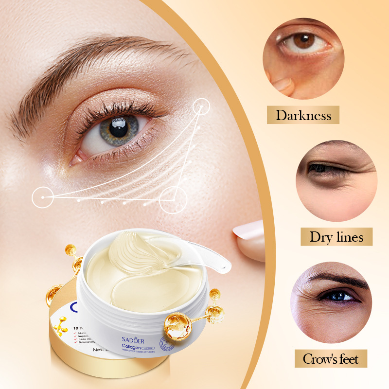 Cross-border export wholesale of SADOER bone Collagen anti-Wrinkle Multi-Effect Firming Eye mask Moisturizing Eye Mask Application Scenario