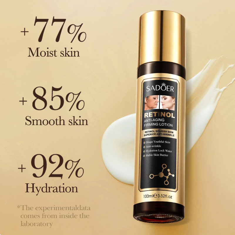 Cross-border export wholesale of SADOER Retinol Anti-wrinkle Firming Lotion and Moisturizing Skin Lotion in full English Application Scenario