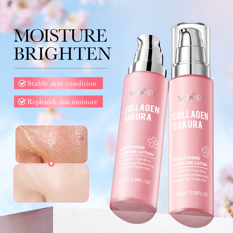 SADOER Sakura Collagen Moisturizing and BrighTening Softening Lotion Cross-border Export Wholesale details Picture